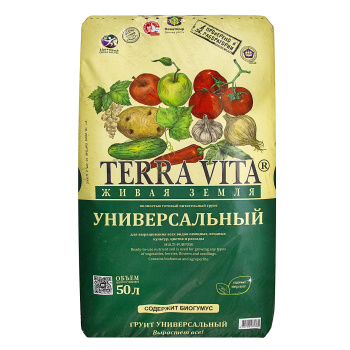 Почвогрунт 50 л универсальный «Живая земля» Terra Vita Почвогрунт 50 л универсальный «Живая земля» Terra Vita