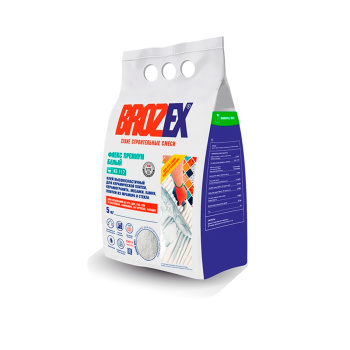 Клей для плитки BROZEX Флекс премиум KS 117, C2 TE S2, белый, 5 кг Клей для плитки BROZEX Флекс премиум KS 117, C2 TE S2, белый, 5 кг