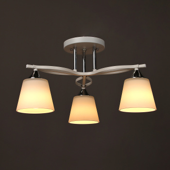 Светильник потолочный N6587/3 WT+CR  3*40W E27 220V (d-500; h-250) S=12м2 VERNER LIGHTING *1