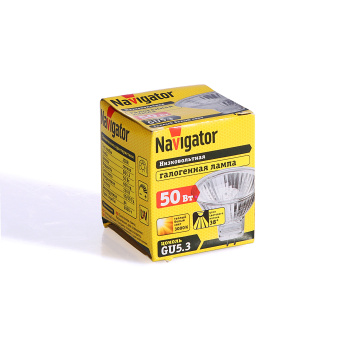 Лампа накаливания галогенная Navigator, GU5.3, JCDR, 50 Вт, теплый белый свет