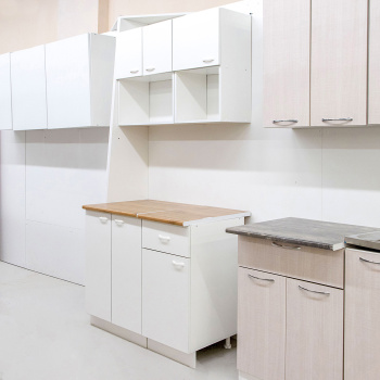 Кухонный гарнитур BROZEX-WOOD Уют 1 м, белый