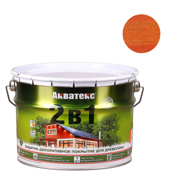 Защитно-декоративное покрытие для древесины алкидное орегон 9 л АКВАТЕКС *1/55
