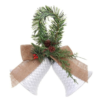 Украшение новогодние Серпантин «Зимний колокольчик», 19х10х13 см, серебро