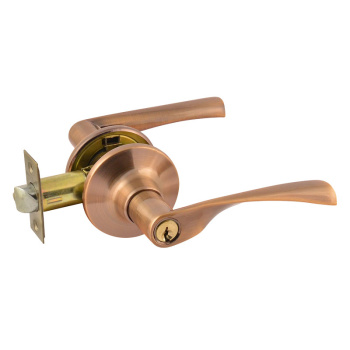 Ручка с защелкой фалевая НОРА-М ISPARUS ЗВ2-01, ключ, фиксатор, цвет медь