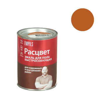 Эмаль алкидно-уретановая 0.9 кг для пола Расцвет, золотисто-коричневая, быстросохнущая