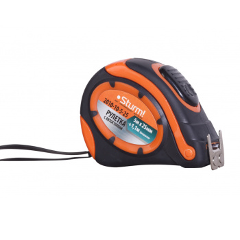 Рулетка 5м STURM (2010-10-5-25) +1м беспл.обрез.корп. ,автостоп.2-ст *1/6/120