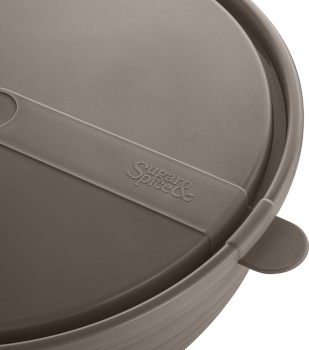 Салатник пластм. "Cardamom" 4,1л d253мм с крышкой Миндаль SE400511105 ("Sugar Spice") *1/15