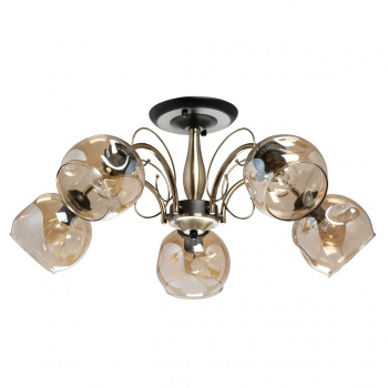 Люстра De City Альфа, Е27, 5 ламп, 60 Вт, цвет черный/античная бронза