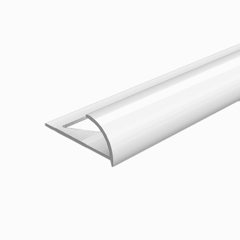 Профиль наружный для плитки 10 мм IDEAL Deconika, 2.7 м, 001-0 белый глянцевый