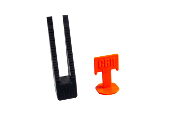 Система выравнивания плитки СВП набор Зажим "Флажок" 40шт+Клин 40шт (арт.339-4040) *1/20