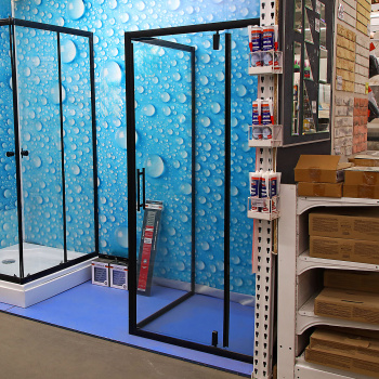 Уголок душевой 88х88х185 см Verner Sanitary Ware 815S, 6 мм, стекло прозрачное