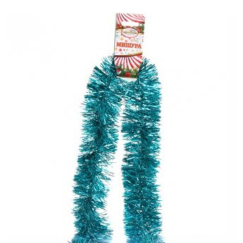 Мишура Серпантин «Изумрудный блеск», 200х6 см, бирюзовый