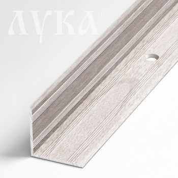 Порог-угол внутренний 20х20х900 мм Лука ПУ 05-1, ясень белый