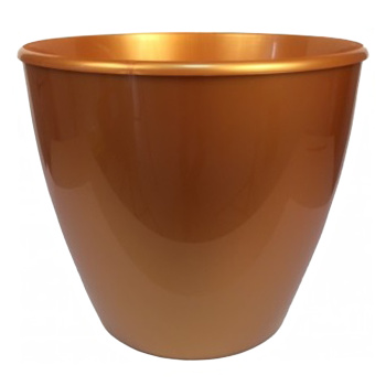 Кашпо пластм. "Les Couleurs" 21л, d верха 360мм h320мм со вставкой Золото 160-14 (Tek.A.Tek)*1