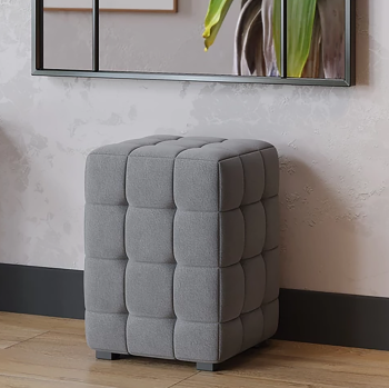 Пуф ТриЯ, 40х30х30 см, квадрат, велюр, серый аристо Пуф ТриЯ, 40х30х30 см, квадрат, велюр, серый аристо