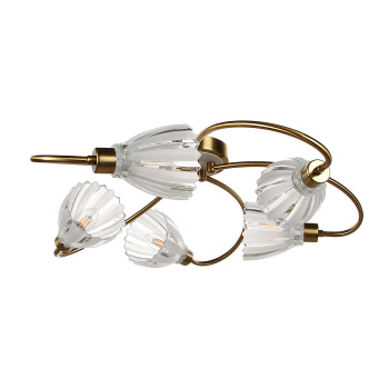 Светильник потолочный N6435/5 COP 5*40W E14 220V (d-600; h-165) S=20м2 VERNER LIGHTING *1