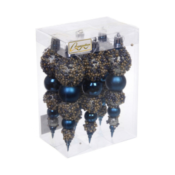 Набор украшений SHINE "Fairy tale" 14 см (6 шт.), night blue Набор украшений SHINE "Fairy tale" 14 см (6 шт.), night blue