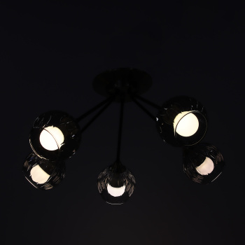 Люстра Verner Lighting A3942/5, 40 Вт, Е27, 5 ламп, античная бронза/черный