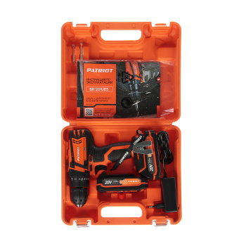 Дрель-шуруповерт 20В 2скор.0-350/0-1350об/мин 30Нм 2Ач 1ч 2аккум LI-ION BR201UES PATRIOT