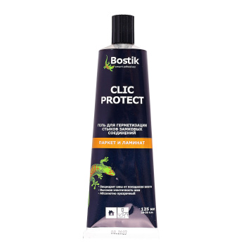 Гель-герметик для стыков ламината 125 мл Quelyd Bostik Click Protect, полиуретан, бесцветный Гель-герметик для стыков ламината 125 мл Quelyd Bostik Click Protect, полиуретан, бесцветный