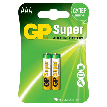 Элемент питания AA (LR6) GP Super Alkaline 15AA21-2CRSBC2, 2 шт. Элемент питания AA (LR6) GP Super Alkaline 15AA21-2CRSBC2, 2 шт.