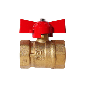 Кран шаровый 1" (Ø25) М/М бабочка СТМ (ОПТИМА) SOFFB001 *1/10/80