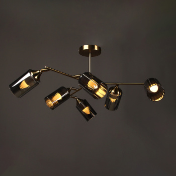 Светильник потолочный N6370/6 СОР 6*40W E27 220V (d-800; h-300) S=24м2 VERNER LIGHTING *1