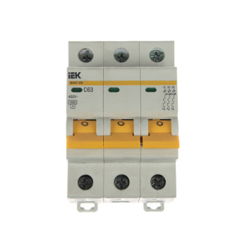 Автоматический выключатель IEK, 3 полюса, 63 А, 4.5 кА