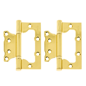 Петля без врезки 100*75*2,5мм ЗОЛОТО G (комплект 2шт.) АПЕКС *1/5/50