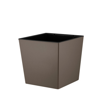 Кашпо пластм. "London CUBE" 4,2л 177х177мм h184мм со вставкой Французский платан IG780010105 *1/6