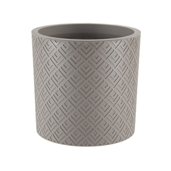 Кашпо пластм. "Этна"  9,5л d верха 280мм h270мм с вставкой Франц.серый М3184 ("М-Пластика") *1/6