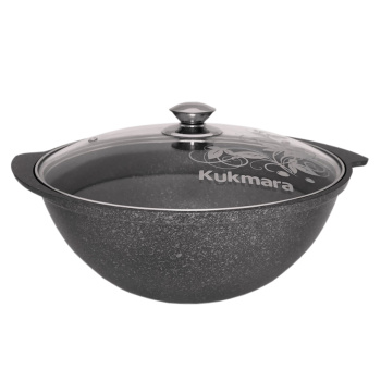 Казан алюм.а/приг.литой Kukmara "Granit ultra" original 4,5л Стекл.крышка кго47а (Кукмор) *1/3 Казан алюм.а/приг.литой Kukmara "Granit ultra" original 4,5л Стекл.крышка кго47а (Кукмор) *1/3