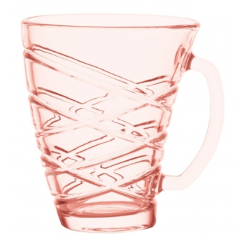 Кружка стекло 320мл "Shape Elanor Pink" Q0392 "Luminarc" *6