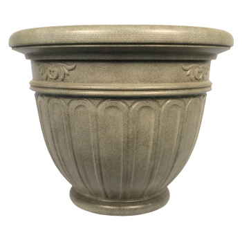 Кашпо пластм. "Istria" эффект "камня" 40л d верха 450мм h400мм Фисташк. 601-9Е (Tek.A.Tek)*1
