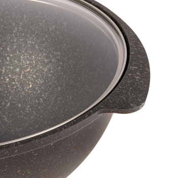 Казан алюм.а/приг.литой Kukmara "Granit ultra" original 4,5л Стекл.крышка кго47а (Кукмор) *1/3 Казан алюм.а/приг.литой Kukmara "Granit ultra" original 4,5л Стекл.крышка кго47а (Кукмор) *1/3